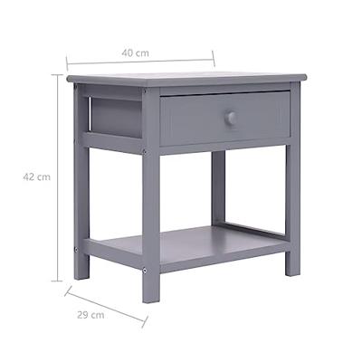 VidaXL Nachtkastje 40x29x42 cm paulowniahout grijs
