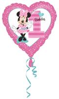 Folieballon 1st Birthday Minnie Mouse - 43 cm - thumbnail