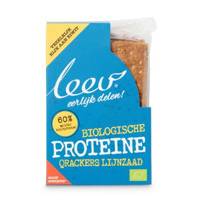 Leev Bio Qrackers Proteïne & Lijnzaad