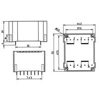 Weiss Elektrotechnik 83/248 Printtransformator 1 x 230 V 2 x 21 V/AC 10 VA 238 mA - thumbnail