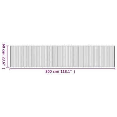 VidaXL Vloerkleed rechthoekig 60x300 cm bamboe grijs