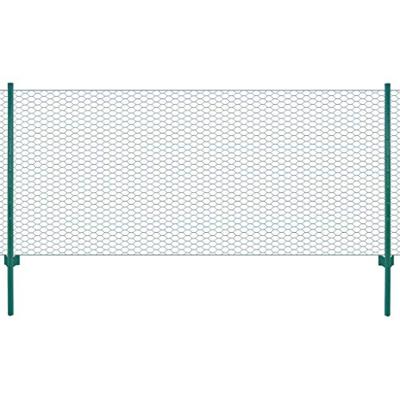VidaXL Draadgaashek met palen 25x0,75 m staal groen