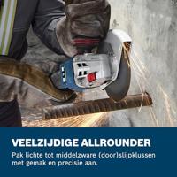 Bosch Blauw GWS 18V-11 Accu Haakse Slijper | Inclusief 2x GBA 18V 5,0 Ah & GAL 1880 CV Lader - 06019N4103 - thumbnail