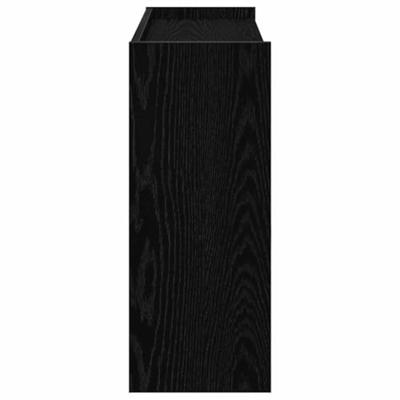 Schoenenrek 80x25x61,5 cm bewerkt hout zwart Schoenenrek 80x25x61,5 cm bewerkt hout zwart