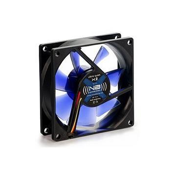 NoiseBlocker BlackSilent Fan X2 PC-ventilator Zwart (b x h x d) 80 x 80 x 25 mm