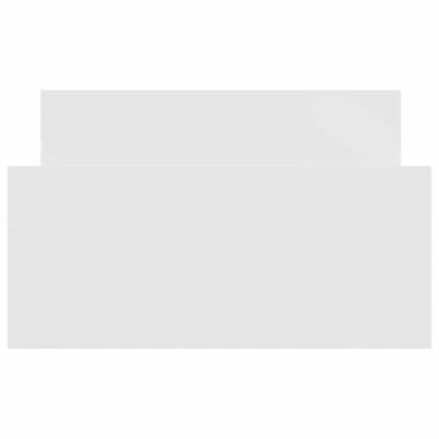 Bedframe bewerkt hout wit 75x190 cm