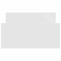 Bedframe bewerkt hout wit 75x190 cm - thumbnail