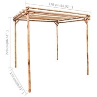 VidaXL Pergola 170x170x220 cm bamboe - thumbnail