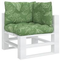 VidaXL Palletkussens 3 st bladpatroon oxford stof - thumbnail