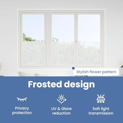 VidaXL Raamfolies 4 st mat bloemenpatroon pvc