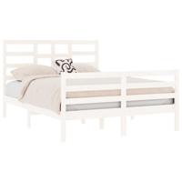 Bedframe massief hout wit 120x190 cm - thumbnail