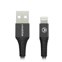 Mobilize Strong Nylon Cable USB to Apple MFi Lightning 20cm. 12W Black - thumbnail