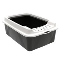 Rotho Eco Bonnie Kattenbak met Boveningang M Zwart/Zand - thumbnail