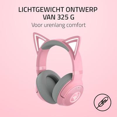RAZER Kraken Kitty BT V2 Over Ear koptelefoon Bluetooth Stereo Kwarts, Pink Gamen