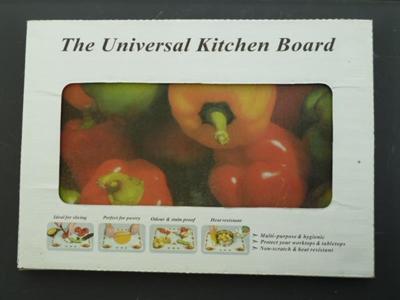 Snijplank glas met decor 25x35cm