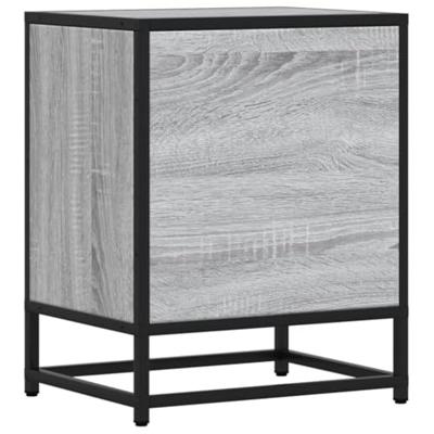 Nachtkastjes 2 st 40x31x50 cm bewerkt hout grijs sonoma eiken
