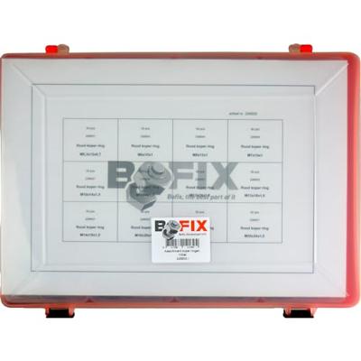 Bofix assortimentsdoos 12-vaks rood koper ringen