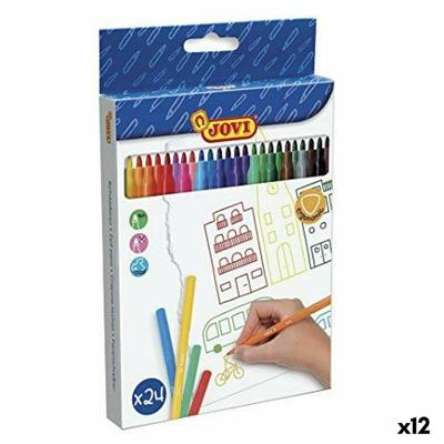 Set Viltstiften Jovi Multicolour 24 Onderdelen (12 Stuks)