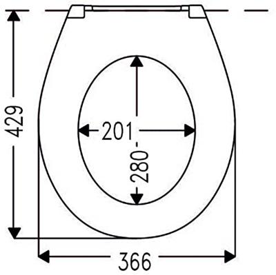 Saqu toiletbril met softclose en quickrelease 36,6x42,9cm multi