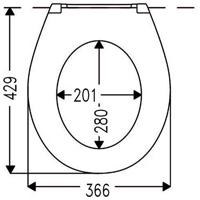 Saqu toiletbril met softclose en quickrelease 36,6x42,9cm multi - thumbnail