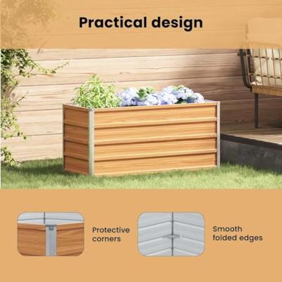 Verhoogde plantenbak Licht Bruin 100 x 40 x 45 cm