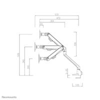 Neomounts FPMA-D750DWHITE2 Monitor-tafelbeugel Aantal monteerbare displays: 2 Display(s) 25,4 cm (10) - 81,3 cm (32) Wit In hoogte verstelbaar, Roteerbaar, - thumbnail