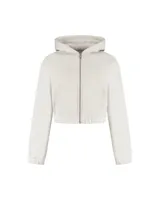 Malelions Cropped Emblem Zip Hoodie Dames Lichtgrijs - Maat S - Kleur: Lichtgrijs | Soccerfanshop - thumbnail