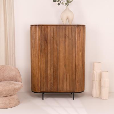 Livingfurn Opbergkast 'Noor' Mangohout, 150 x 115cm, kleur Naturel Livingfurn Opbergkast 'Noor' Mangohout, 150 x 115cm, kleur Naturel