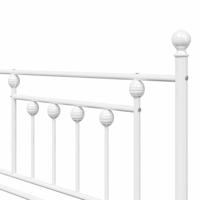 Bedframe voor een daybed met hoofdeinde Wit 90 x 190 cm Staal - thumbnail