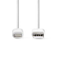 Nedis Lightning Kabel | Apple Lightning 8- Pins naar USB-A Male | 2 m | Wit | 1 stuks - CCGB39300WT20 CCGB39300WT20 - thumbnail