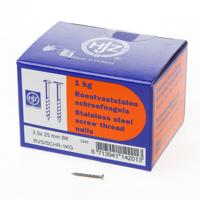 Schroefnagel rvs bk 25x2.5 (100gr) - thumbnail