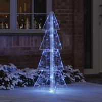 VidaXL Kerstboom met 100 led blauw 120 cm acryl - thumbnail