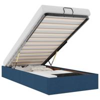 Bedframe zonder matras 80x200 cm stof blauw - thumbnail