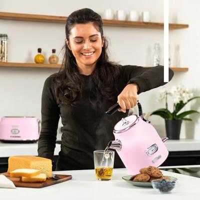 Retro Serie - Electric Kettle - 2200W - 1,7L - Pink