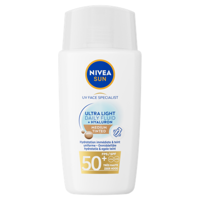 Nivea Sun Ultra Light Daily Fluide Medium Tinted Spf 50+ Nivea Sun Ultra Light Daily Fluide Medium Tinted Spf 50+