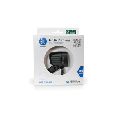 Koplamp Herrmans Nordic MR5 E-Bike 6-12V LED 40 Lux - Zwart