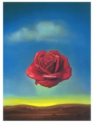 Kunstdruk Salvador Dali - Rose Meditative 60x80cm