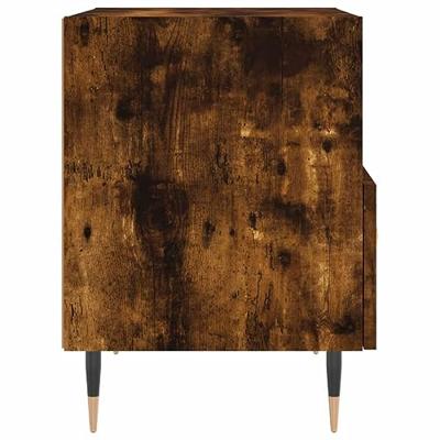 Nachtkastjes 2 st 40x35x47,5 cm bewerkt hout gerookt eikenkleur