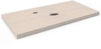 Ben Elina blad Beige beton 100x45x2 cm met 1 sifonuitsparing in het midden en kraangat links - thumbnail