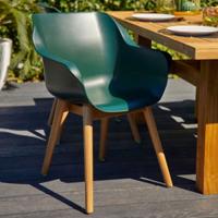 Hartman Tuinstoel 'Sophie Teak' met armleuning, kleur Donkergroen - thumbnail