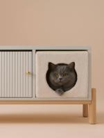 Kattenmand van teddy FAMILY wit - thumbnail