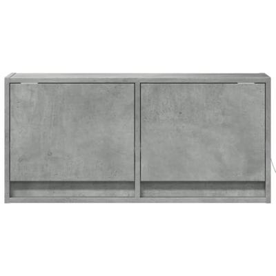 Tv-wandmeubel met LED-verlichting 80x31x35 cm betongrijs