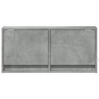 Tv-wandmeubel met LED-verlichting 80x31x35 cm betongrijs - thumbnail