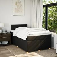 Boxspring met matras stof zwart 120x190 cm - thumbnail
