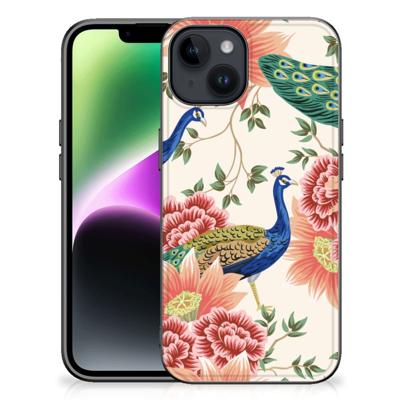 Dierenprint Telefoonhoesje voor iPhone 15 Pink Peacock