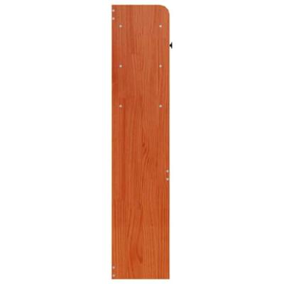Hoofdbord met opbergruimte 140 cm massief grenenhout wasbruin