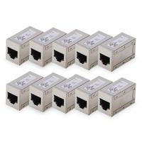 Digitus AT-AG-8-8-C6S-10 Digitus CAT 6, modulaire koppeling, afgeschermd - 10 st. AT-AG-8-8-C6S-10 RJ45, behuizing (koppeling) Aantal polen (sensoren) 8 Zilver - thumbnail