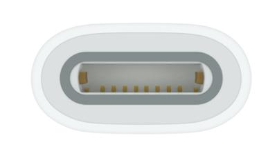 Apple USB-C Adapter [1x Apple Dock-bus Lightning - 1x USB-C bus] Pencil Adapter