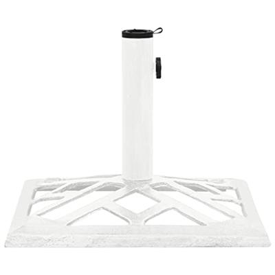 VidaXL Parasolvoet 44x44x31 cm gietijzer wit