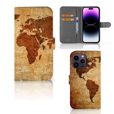iPhone 15 Pro Max | Flip Cover | Wereldkaart
